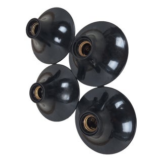 Teti Model Wall Lamp in Black Lacquered Metal by Vico Magistretti for Artemide, 1980s, Set of 4 For Sale