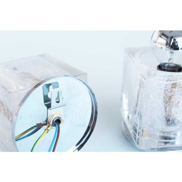 Vintage Murano Glass Wall Sconces from AV Mazzega, 1970s, Set of 2 For Sale - Image 4 of 7