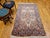 Ivory Vintage Persian Kerman Lavar Rug, Hand-Knotted Wool & Silk, Allover Floral Pattern, Ivory & Blue, 4x7 For Sale - Image 8 of 17