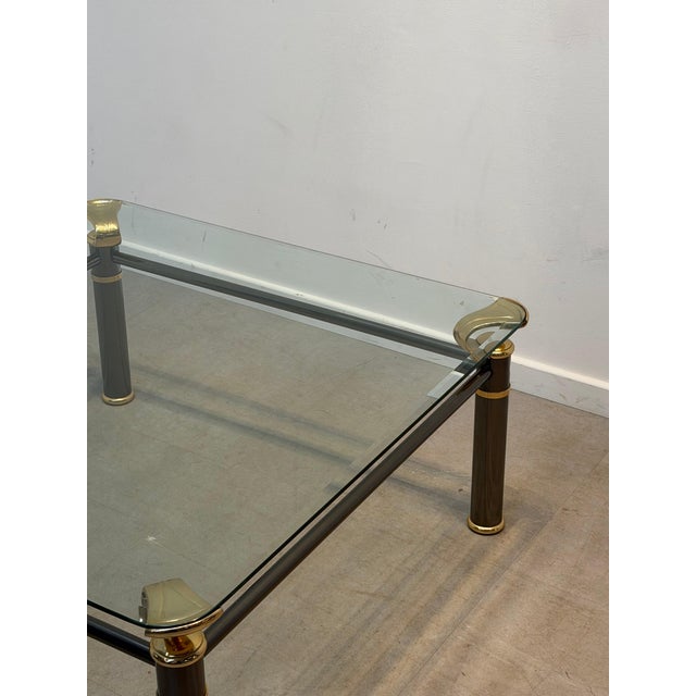 Hollywood Regency Regency Coffee Table with Glass Top For Sale - Image 3 of 7
