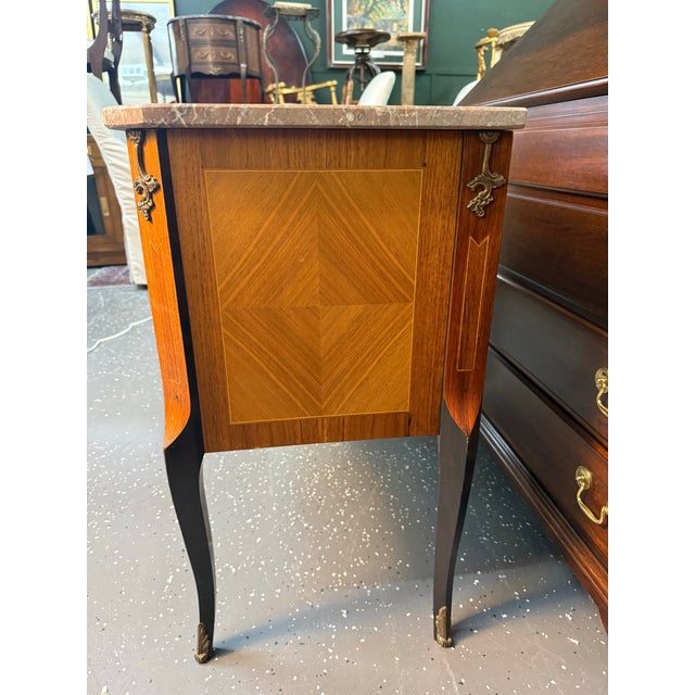 Early 20th Century Early 20th Century Swedish Gustavian Louis XVI Style Marble Top Chest For Sale - Image 5 of 12