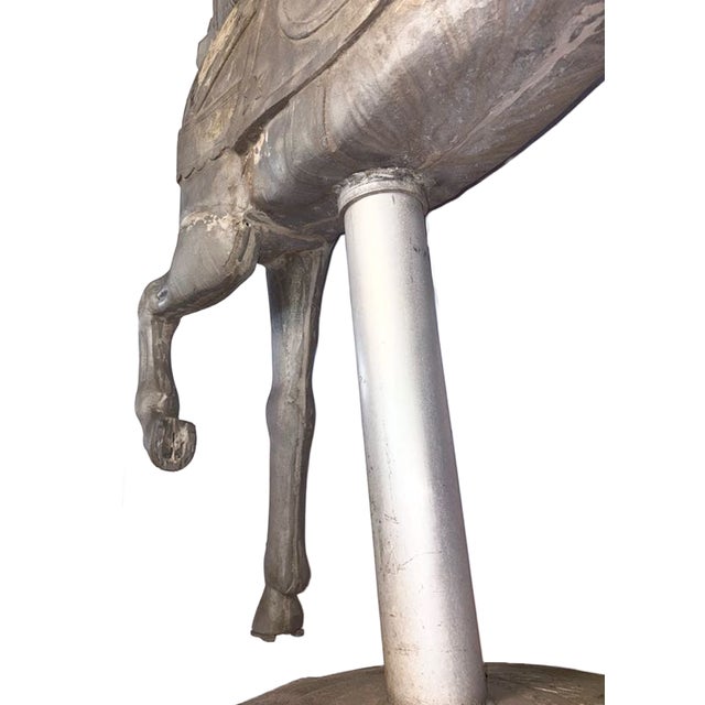 Vintage Cast Metal Coca-Cola Carousel Horse on Embossed Base For Sale - Image 12 of 13