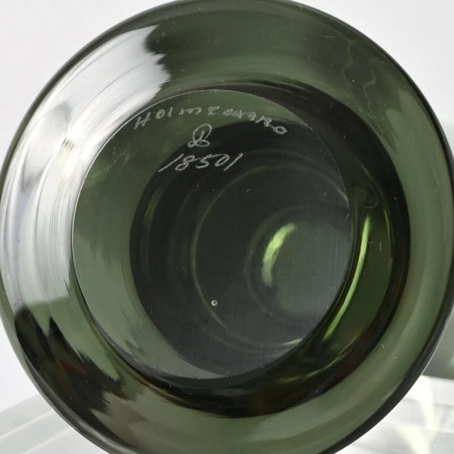 Holmegaard Danish Smoked Glass Candleholders by Per Lutken for Holmegaard, 1960s, Set of 2 For Sale - Image 4 of 6