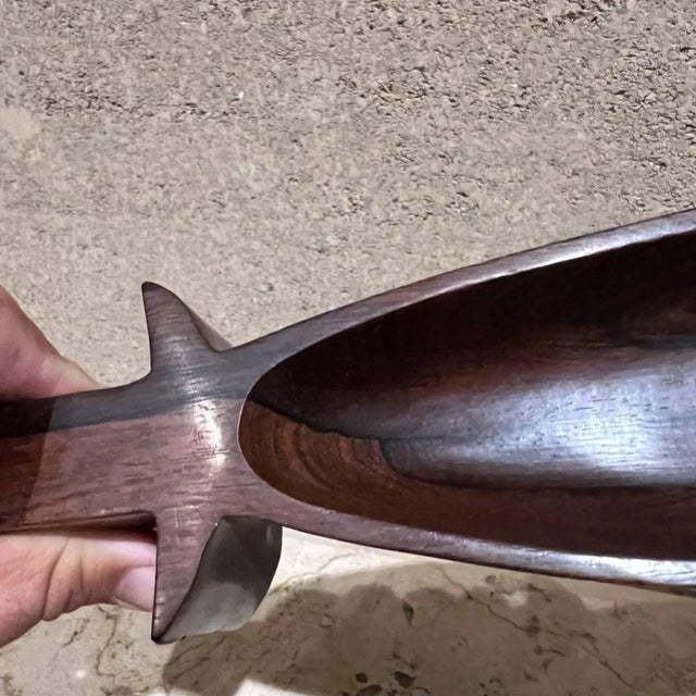 1970s Souza Rio Handmade Brazilian Jacaranda Rosewood Bowl For Sale - Image 4 of 12