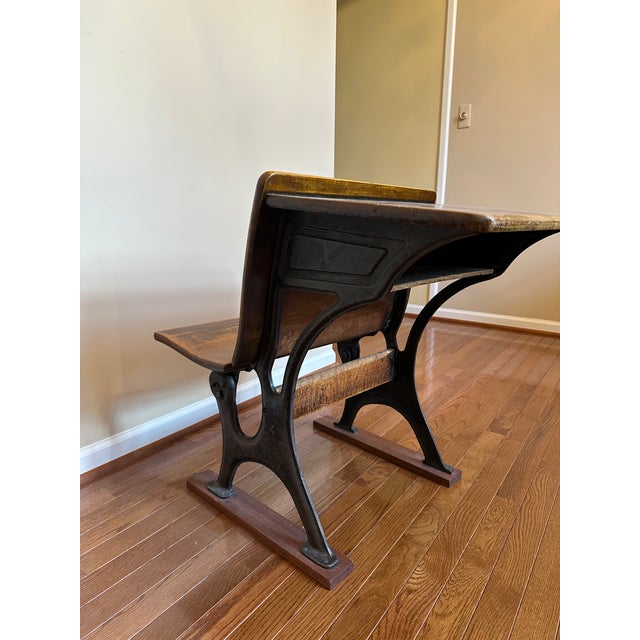 Antique School Desk For Sale - Image 4 of 7