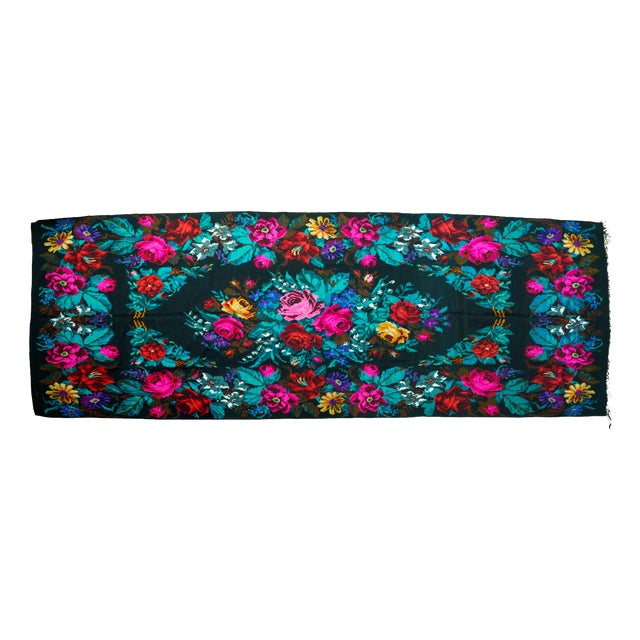 Vintage Romanian Handwoven Wool Runner Rug, 1960s For Sale