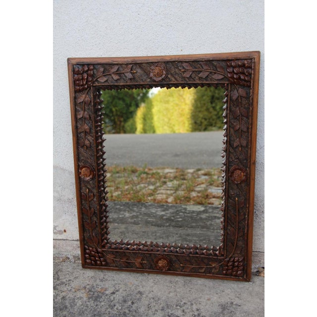 Wood 19th Century Black Forest Tramp Mirror For Sale - Image 7 of 7