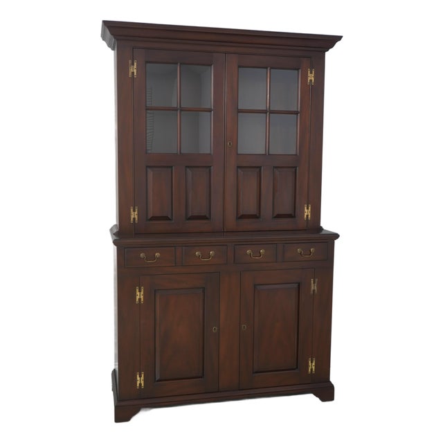 Kittinger Wa-1027 Colonial Williamsburg Mahogany Cupboard For Sale