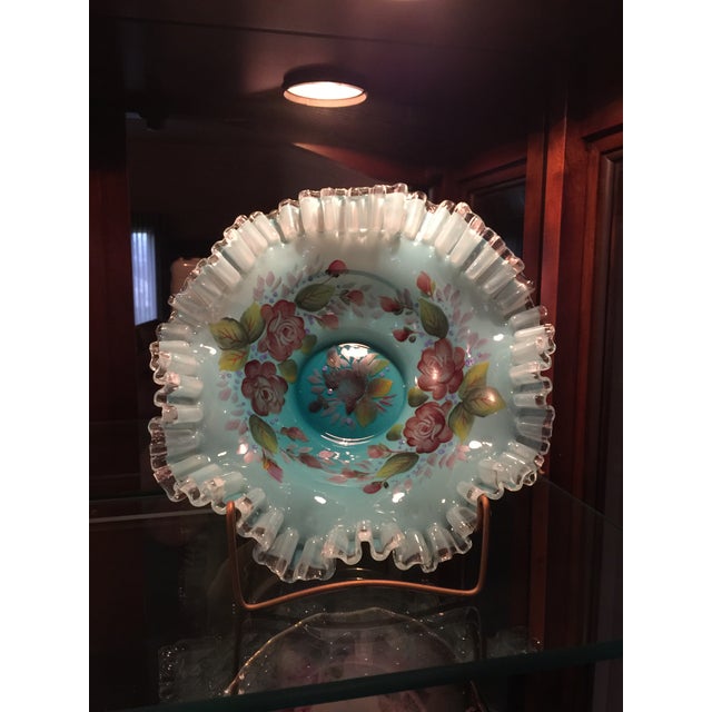 Victorian Victorian Bride’s Basket Enameled Bowl For Sale - Image 3 of 7