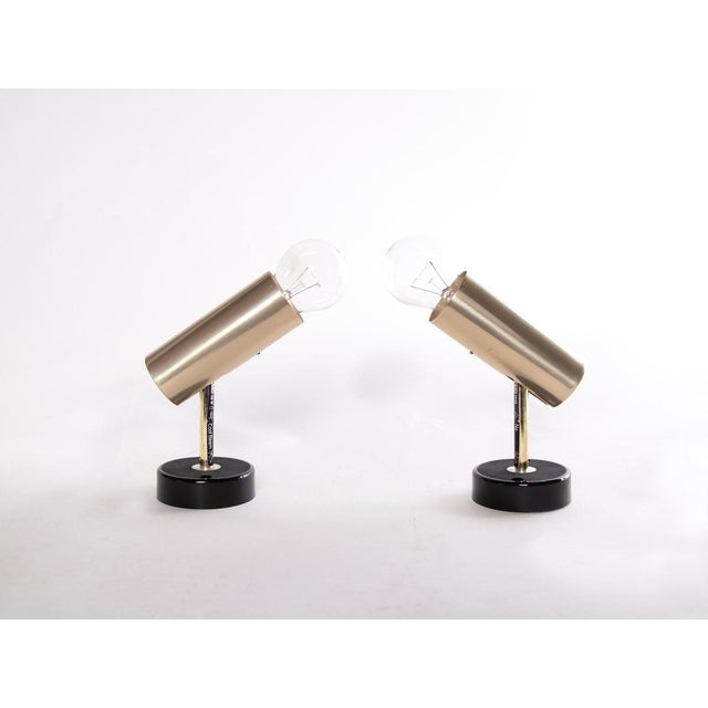 Metal Minimalist Adjustable Spotlight Wall Sconces in Brass from RZB, Germany, 1960s, Set of 2 For Sale - Image 7 of 10