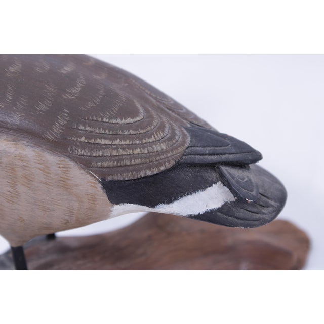 Brown William Porterfield Carved Wood Canadian Goose For Sale - Image 8 of 15