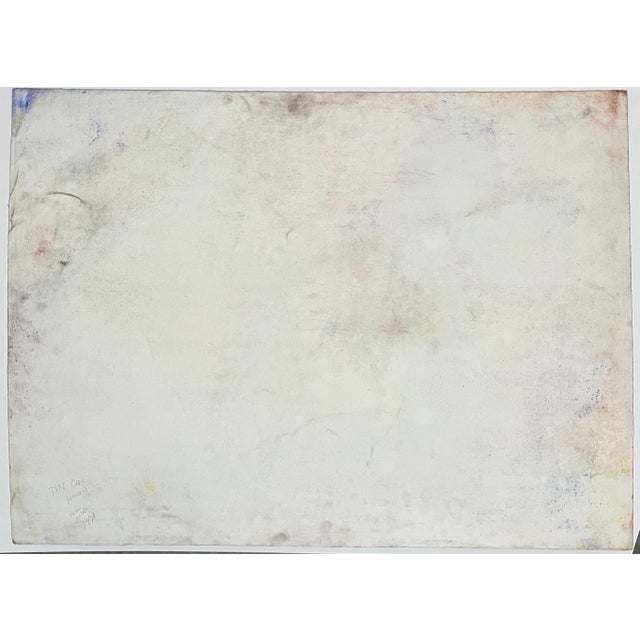 1990s Mason Rader, Outsider Art Abstract Surrealist Spray Paint Mixed Media Painting Mason Rader, 1994 For Sale - Image 5 of 6