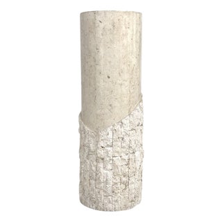 Hollywood Regency Style Stone Marquetry Column For Sale