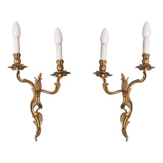 Bronze Wall Sconces, Set of 2 For Sale