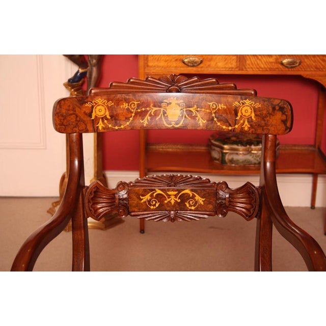 Wood Burr Walnut Marquetry Dining Table and Chairs, 1990s, Set of 19 For Sale - Image 7 of 18