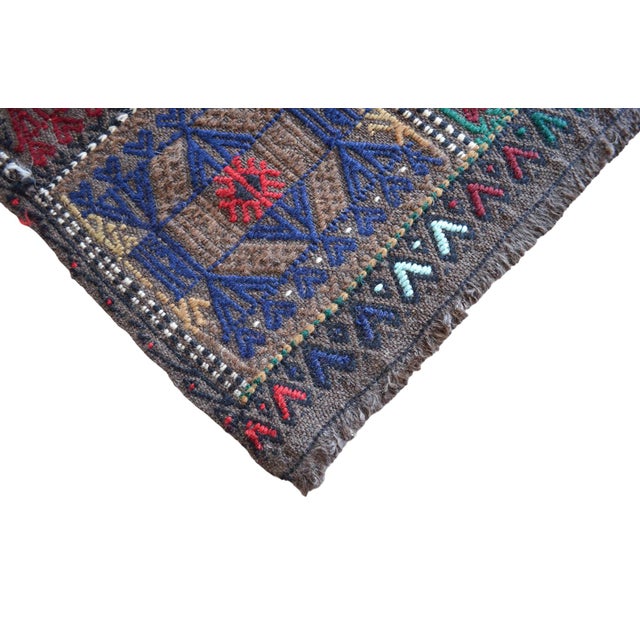 Vintage Sofreh Aghd Wedding Spread, Embroidered Tablecloth, Unique Turkish Rug Table Decor 4x6 Ft Approx For Sale - Image 10 of 11