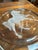 Clear Glass Back Relief Carved Horse Round Display Disc For Sale - Image 13 of 13