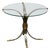 French Art Deco 1930s Steel and Brass Drinks Table with Glass Top, Splaying Legs For Sale