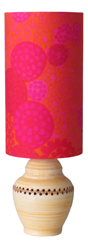 Mid-Century Ceramic Table Lamp with New Custom Lampshade