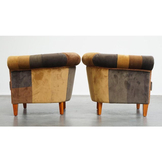 English Chesterfield Club Chairs, Set of 4 For Sale - Image 5 of 17