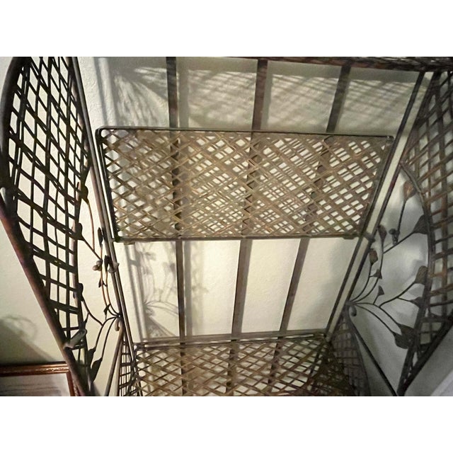 Mid 20th Century French Iron Baker's Rack With 4 Shelves For Sale In San Antonio - Image 6 of 6