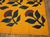 Folk Art 1920s Yellow Floral American Amish Quilt Rug 6' X 6'6" Flatweave Cotton Carpet For Sale - Image 3 of 18