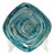 Vintage Bohemian Turquoise Ceramic Wall Plate, 1960s For Sale