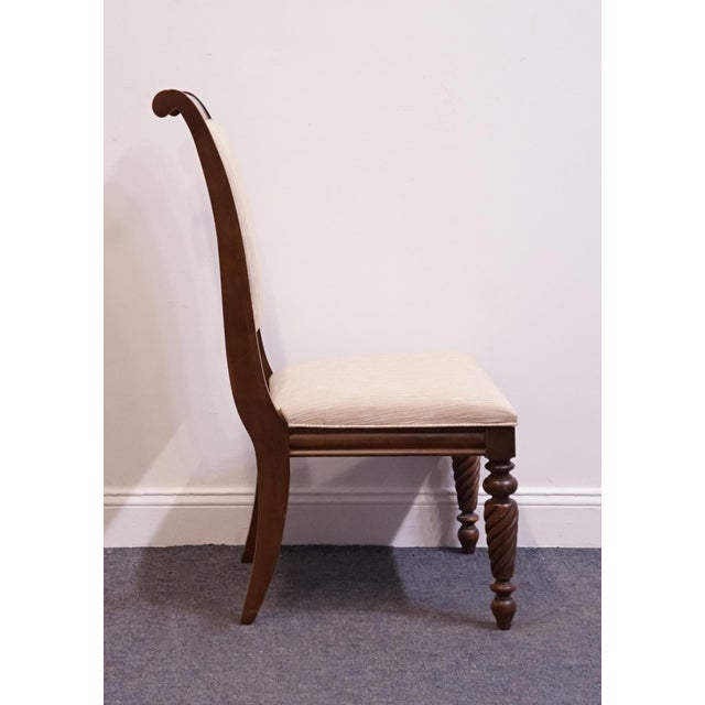 Early 21st Century Broyhill Furniture British Empire Collection Cherry Dining Side Chair 7325-83 For Sale - Image 5 of 14