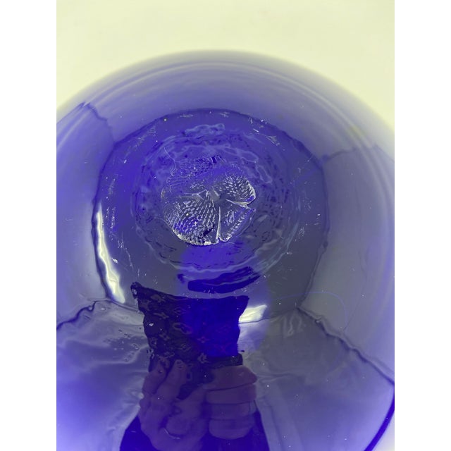 Late 20th Century Blenko Sapphire Blue Glass Vessel For Sale - Image 5 of 7
