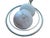 1970s Vintage Space Age Opal Glass and Chrome Pendant, 1970s For Sale - Image 5 of 7