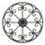 Hand-Forged Wrought Iron Round Wall Decor Medallion (Gold Patina) Floral Scroll Design For Sale