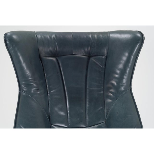 Vintage Scandinavian Adjustable Leather Lounge Chair from Hjellegjerde Møbler, 1980s For Sale - Image 16 of 18