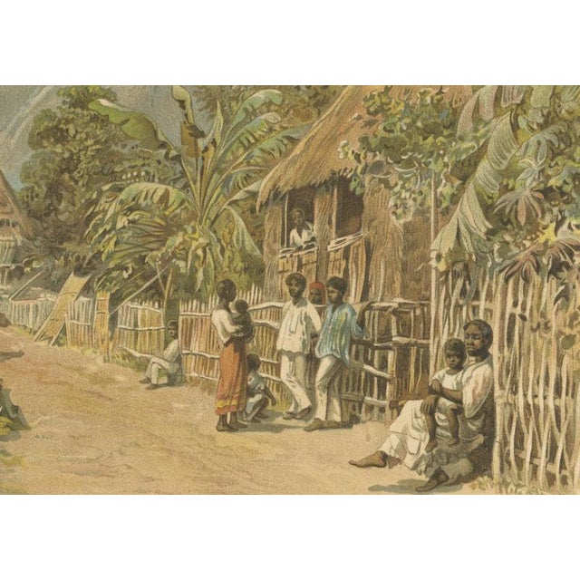 Late 19th Century German School, Tagalog Village on Luzon Philippine Colonial Landscape Print, 1883, Paper For Sale - Image 5 of 9
