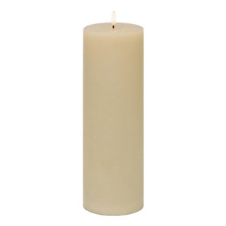 FIA Wick Beige Pillar Candle (Set of 2) For Sale