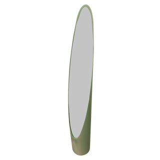 Unghia Nail Lipstick Floor Mirror in Pale Sage Green For Sale