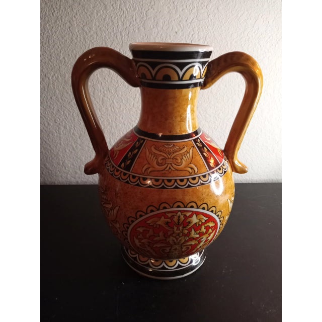 1950s Achilles Amphora Dual Handle Ceramic Vase Made in Greece For Sale In Dallas - Image 6 of 8