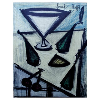 Bernard Buffet, Still Life with Fruits, Original Lithograph, 1967 For Sale