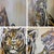Mid-20th Century Mid-Century Modern Large Resting Tiger Canvas Painting by Pettersen Black and Gold Frame For Sale - Image 15 of 18