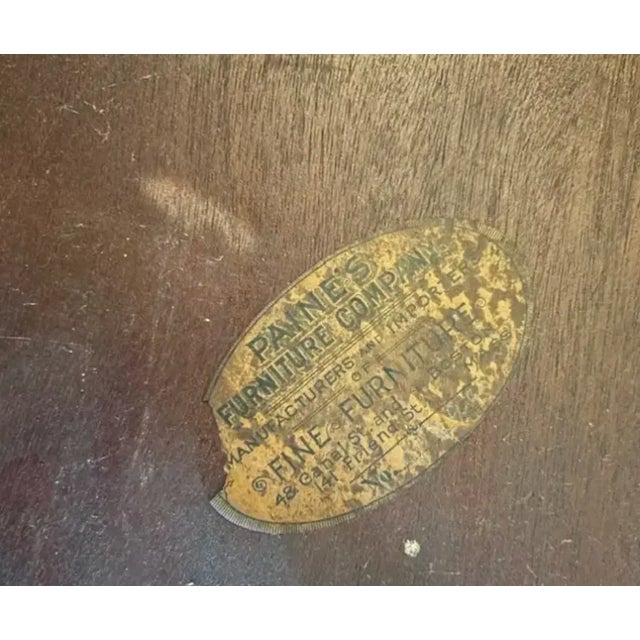 Early Directoire Style Mahogany Table With Brass Mounts and a Clover Shaped Top, Signed For Sale - Image 9 of 11