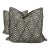 Schumacher "Avila Embroidery" in Black 22" Pillows-a Pair For Sale