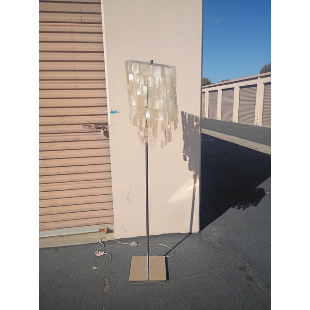 2020s Capiz Shell Floor Lamp For Sale - Image 5 of 6