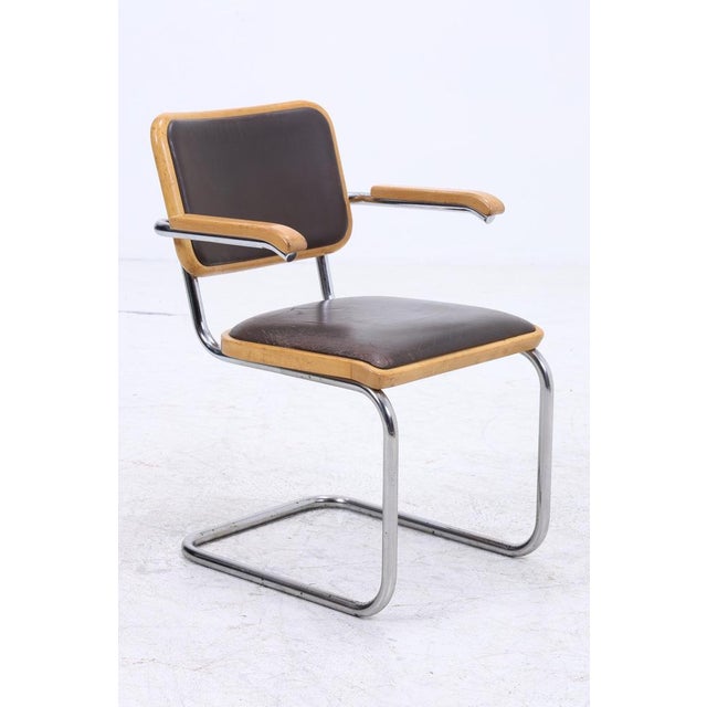 Bauhaus S64 Cantilever Leather Chair by Marcel Breuer for Thonet For Sale - Image 15 of 15