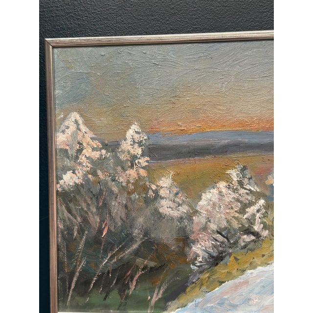 Sune Randolfs, Winter Landscape, 1960s, Oil on Panel, Framed For Sale - Image 5 of 18
