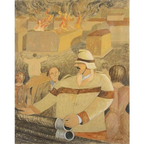 Oil on canvas realized by Alberto Gallerati in 1980s. Hand signed. Titled on rear. Very good condition. This piece is...
