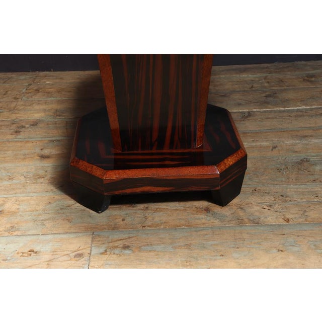 French Art Deco Dining Table in Macassar Ebony and Amboyna, 1925 For Sale - Image 11 of 14