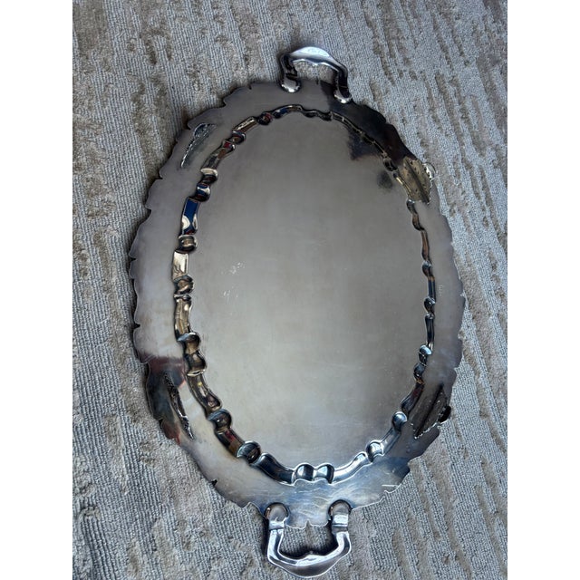 Silver Barbour Silver Plate Wine Serving Tray For Sale - Image 8 of 16