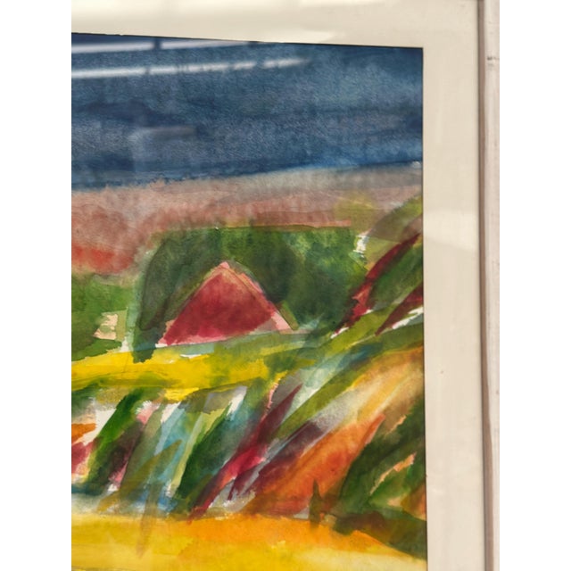 Lars Bertle, Mot Berget, 1987, Watercolor on Lithograph, Framed For Sale - Image 6 of 13