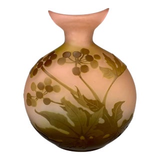 Emile Galle Nancy (France) - Art Nouveau Floral Vase, c.1900 For Sale