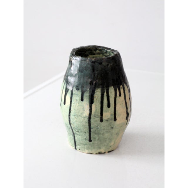 Vintage Handmade Studio Pottery Vase For Sale - Image 10 of 14