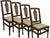 Four antique walnut chairs from the late 19th century, Piedmontese, made of blond walnut. They are in excellent condition....